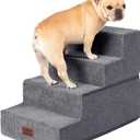 EHEYCIGA Dog Stairs for Bed 18" H, 4-Step Dog Steps for High Bed, Grey
Pet Steps for Small Dogs and Cats, Non-Slip Balanced Pet Ramp Indoor
