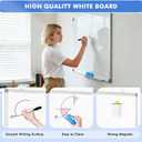 Double-Sided White Board Dry Erase Magnetic Whiteboard Wall 18x12 Silver