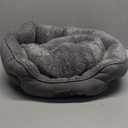 Bedsure Self Warming Cat Bed - Round Cat Beds for Indoor Cats, Washable Pet Bed for Puppy and Kitten with Slip-Resistant Bottom, 20 Inches, Self Warming Grey