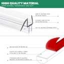 Glass Door Bottom Seal, 1/4" x 39" Shower Door Clear Silicone Seal Strip and PVC Base Set, Frameless Doors Bottom Sweep Glass-Stop Shower Leaks Frameless Shower Doors