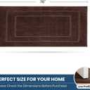 PURRUGS Machine Washable Kitchen Runner Rug 32" x 70", Non-Slip/Skid Hallway Runner Rug, Super Absorbent Soft Area Rug for Kitchen, Hallway & Laundry, Rolled Packaging, Brown