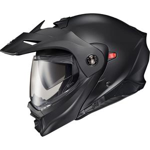 ScorpionEXO AT960 Modular Adventure Street Adult Motorcycle Helmet with Bluetooth Ready Speaker Pockets DOT ECE Approved (Solid Matte Black Medium)