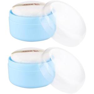 2 Set Body Powder Puff and Container Empty Body Powder Container for Body Powder for Women Baby Powder Dispenser