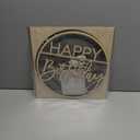 Wooden Happy Birthday Sign for Backdrop, Circle Vintage Rustic Happy Birthday Letter Sign for Balloon Arch Backdrop Baby Shower Decorations