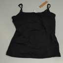 Camisole Tops for Women Sleeveless Adjustable Spaghetti Strap Tank Tops Y2K Basic Shirts (Small, Black)