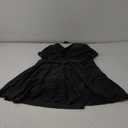 COCOPEAR Women's Elegant Crossover One Piece Swimdress Floral Skirted Swimsuit Matt Black Large