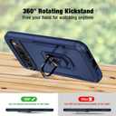for Google Pixel 9 Pro XL Case [15 FT Military Grade Drop Protection] with Screen Protector & Lens Protector Heavy-Duty Shockproof Kickstand Case for Pixel 9 Pro XL (Blue)
