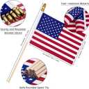 Shimeyao 70 Pack USA Stick Flags 12 x 18 Inch Small Flag, 250th Anniversary Flags with Wooden Pole Spear Tip for Yard Garden Lawn Memorial Day 4th of July Independence Day Decoration