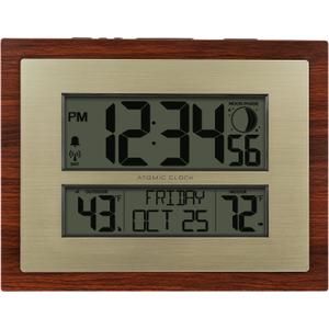 La Crosse Technology 513-23137-INT Atomic Digital Clock with Moon Phase & Calendar