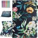 Case for Amazon Fire Max 11 Tablet (13th Generation, 2023 Release), Auto Wake/Sleep, Premium PU Leather Folding Stand Cover with Pen Holder & Multiple Viewing Angles - Peony