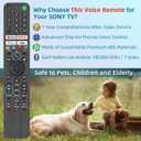 Replacement for Sony TV Remote, for All 2019-2026 Sony Remote Control for Bravia Smart TV with Voice Control. for Bravia XR/XBR/KD/K Series Google/Android TVs.