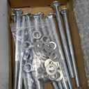 Zonon 12 Sets 3/8 x 6 Inch Silver Carriage Bolt Kit Galvanized Carriage Bolt Set Includes Rust Resistance Washers and Nuts for Fastening Accessories
