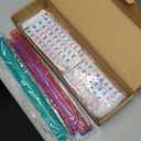 Pink Acrylic American Mahjong Tile Set 166 Mahjong Tile Set 1.2-inch American Mahjong Set with 4PCS Mahjong Racks with Pushers