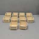 Bright Creations 10 Pack 1-Pint Wooden Berry Baskets for Picking Fruit, Arts and Crafts, Decor, 4 Inch Square Vented Wood Berry Containers - Wooden Basket