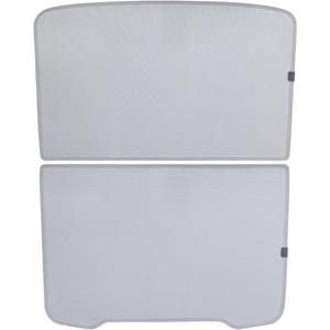 JOWUA Glass Roof Sunshade Compatible for Tesla New Model Y Juniper 2025+, Double Side High-Density Mesh Fabric Easy Folding Storage (Eclipse)