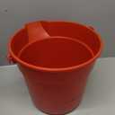 Winco Heavy-Duty Plastic Bucket/Utility Pail with Pour Spout, 10 Quarts, Red