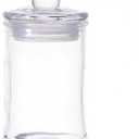 Teensery 1 Piece Glass Storage Container Sealed Loose Tea Jar Kitchen Food Canister with Lid for Tea Coffee Bean Sugar Candy Cookie Flour, 150ML