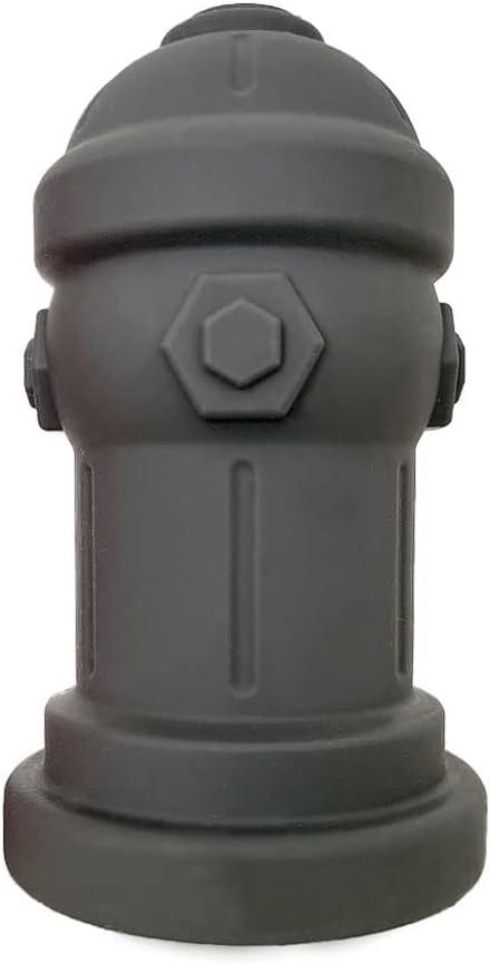 Silicone Potty Training Dog Fire Hydrant | Pee Training for Male Dogs | Petite 4" W x 7" H (Grey)