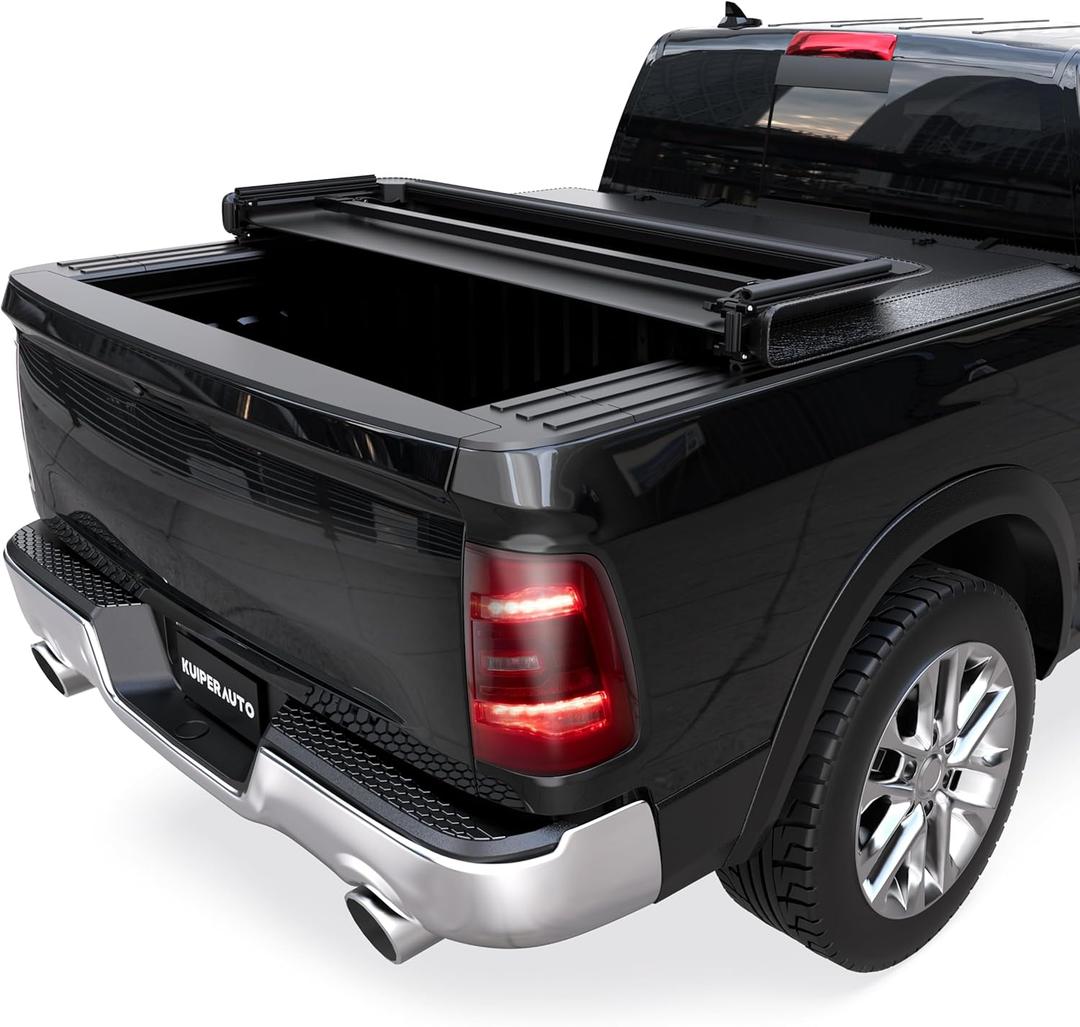 Soft Tri-fold 5.6 Feet Bed Tonneau Cover Compatible for 2009-2026 Dodge Ram 1500 (Incl. 2019-2024 Classic & 2019-2026 New Body Style) W/o Ram Box Truck Bed