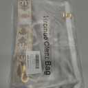 Clear Purse for Women Stadium Approved Clear Crossbody Bag for Stadium Events Transparent Purse Bag for Sports (White-1)