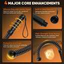 Weighted Ropeless Battle Ropes, Heavy Duty Portable Cordless Battle Rope for Home Gym with Poster, Cordless Battle Rope with Storage Bag for Strength Training, Fitness Equipment for Men & Women(Black)