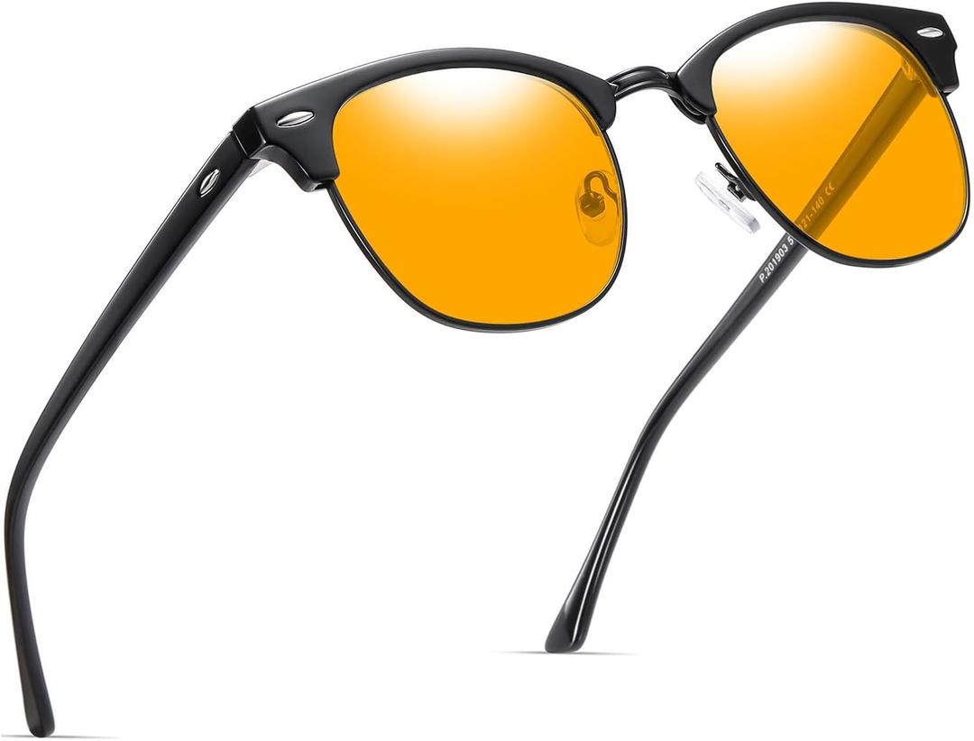 Blue Light Blocking Glasses Anti Eyestrain Computer Gaming Glasses | Vintage Half Frame UV Clear Lens for Women Men