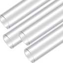 Sasylvia 2 Pcs Clear Plastic Tube Rigid PC Tubing Unbreakable Round Tube Chemical Resistant Polycarbonate Tubing for Dust Collection Hose Fittings (2-1/2" x 36" Long)