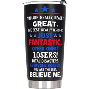 Best Retirement Gifts for Men, Happy Retirement Tumbler - Funny Retired Gifts for Men, Coworker Leaving Farewell Going Away Gift for Coworkers Friends, 20 OZ Stainless Steel Insulated Coffee Cup