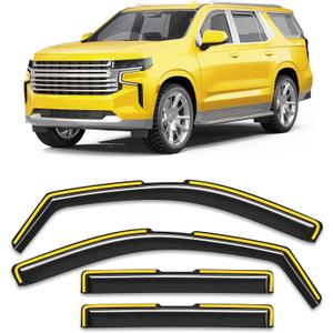 in-Channel Window Rain Guard for Fit for Chevy Tahoe/Cadillac Escalade/GMC Yukon 2021-2026 Rain Guards Side Window Visors Low Profile Vent Visor Window Deflectors Vent Shades Car Accessories