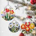 Christmas Ornaments: Stained Glass Ornament, Birth Flower Ornament, Christmas Tree Ornaments & Xmas Tree Decorations Exquisite Holiday Decor, Birth Flower Gifts Perfect Holiday & Xmas Gifts - Aug