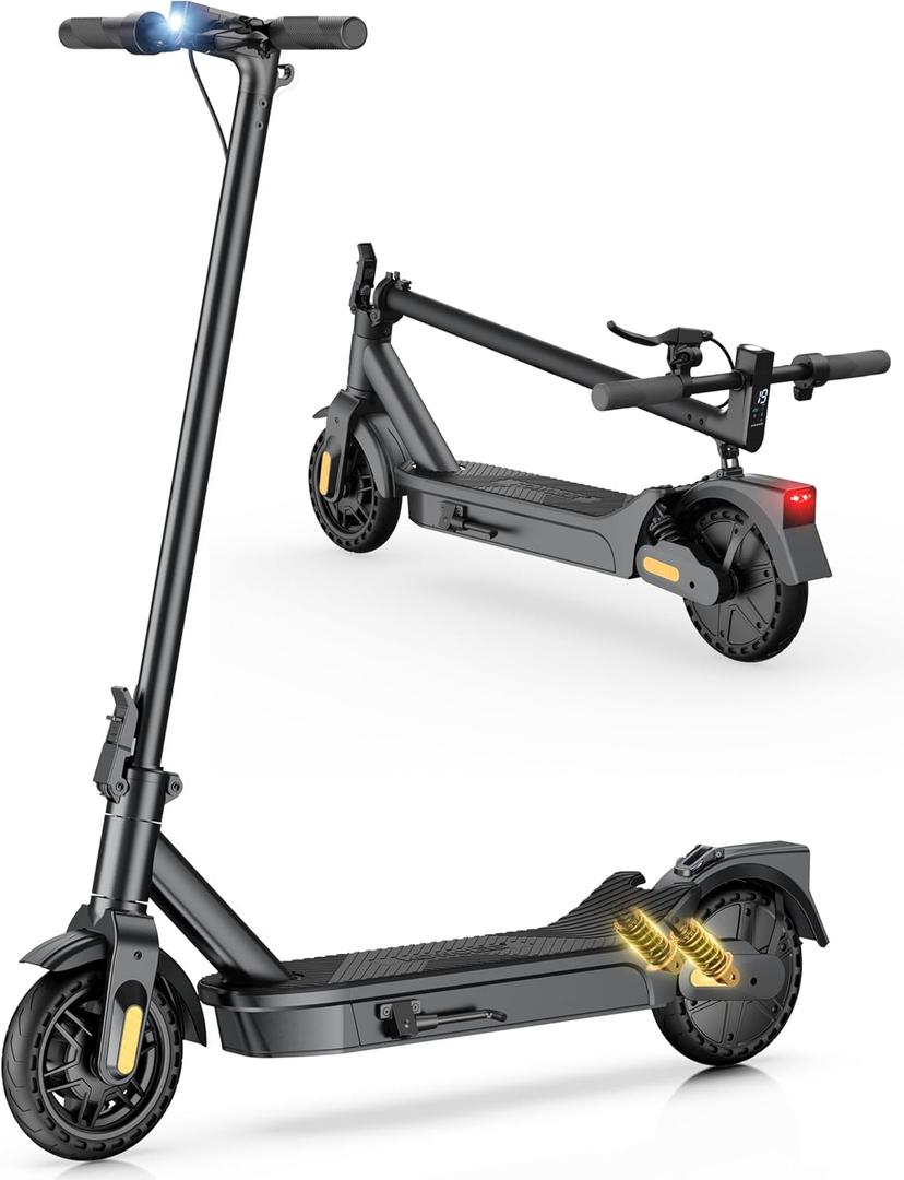 Electric Scooter for Adults Peak 600W-1000W, 20MPH, 20/40 Miles Long Range, 8.5"-10" Tire Motorized Scooters, Foldable E-Scooter Commuter with App, Dual Suspension, Dual Braking System