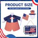 Celltestria 4th of July Goose Outfits for 23" Geese 250th Anniversary Sign Flag Goose Clothes Patriotic Porch Goose Costume for USA Independence Memorial Day Outdoor Patio Yard Lawn Garden Decoration