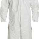DuPont Tyvek 400 TY122S Disposable Protective Coverall Hood, Boots (Large, White)