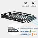 GarveeLife 64 in x 39 in Universal Roof Rack Carrier Basket, 200 LBS Capacity Car Cargo Rack with Extension Luggage Holder Basket Heavy Duty for SUVs, Trucks, Vehicles