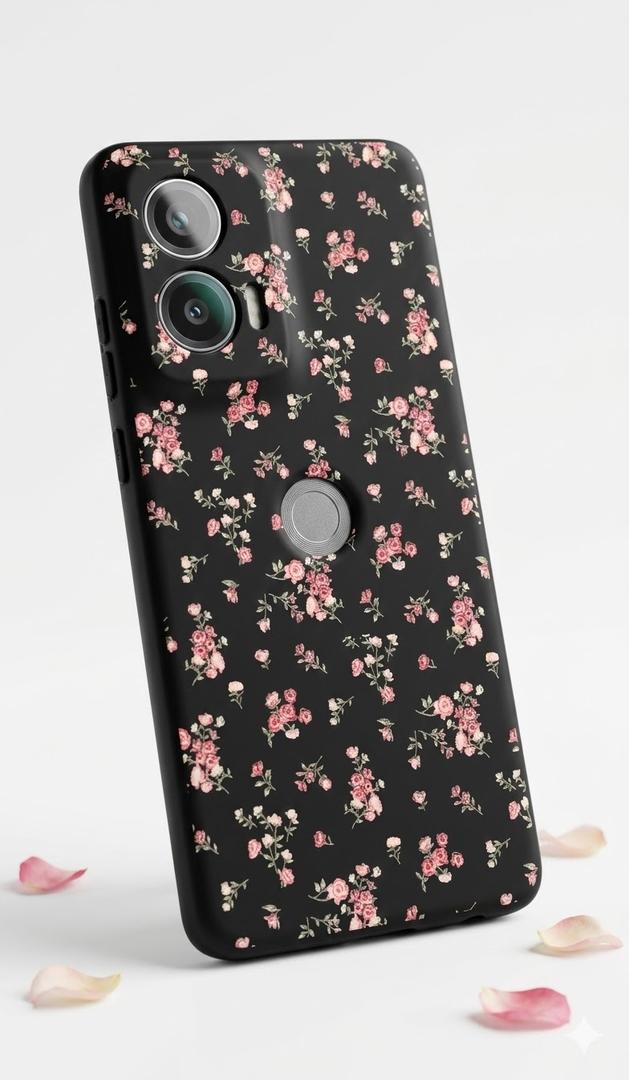 Cute Pink Floral Phone Case for Cricket Debut s3/at&t Vista 2 6.6",Pretty Flower Print Cartoon Pattern Aesthetic Design Cases Soft Silicone TPU Slim Shockproof Protective Bumper Phone Cover