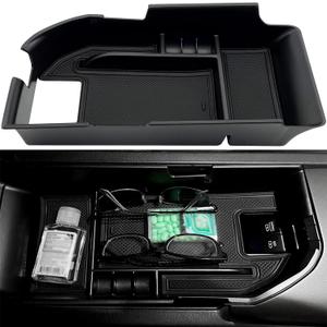 EVTIME Compatible with Camry XLE or XSE 2018-2021 2022 2023 2024 & Camry LE SE 2020-2023 2024 Center Console Organizer Tray Accessories, Fit Dual USB Portsnot for 9th 2024 2025 Camry (Black)