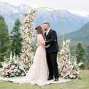 7.2FT Metal Arch Backdrop Stand Gold Arched Backdrop Frame for Wedding Party Ceremony Birthday Bridal Baby Shower Garden Floral Balloon Arch Decoration
