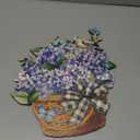 Capoda Spring Door Sign Decor Blue Hydrangea Door Hanger Welcome Spring Flower Butterfly Farmhouse Rustic Hanging Plaque Decorations for Easter Home Room Indoor Outdoor Wall Decor, 11.81 x 11.81 Inch