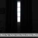 Yakamok Blackout Curtains 63 inch Length for Living Room, Light Blocking Grey Thermal Insulated Drapes with Grommets Top Window Treament Curtain for Bedroom(Gray, 52W x 63L, One Pair)