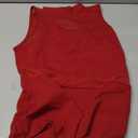 Tegmk Women Mock Neck Ballet Leotards for Dance, Asymmetrical Mesh Splicing, Chest Padding, Big Hollow Back(M)