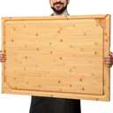 36 x 24 Extra Large Bamboo Cutting Board for Kitchen, Cutting Board Stove Top Cover with Handle, Butcher Block Chopping Board with Juice Groove, Large Charcuterie Board Over the Sink