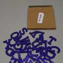 MECCANIXITY Iron on Patch Decorative A-Z Dark Blue Glitter Alphabet Applique Rhinestone English Letter for DIY Clothes Repair Hats Bags Pack of 26