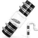 Silent Check Valve 1-1/2 Inch with Clear Body & Spring-Loaded Flapper, Buna-N Couplings & Stainless Steel Clamps - for Sump Pump Backflow Prevention, Quiet Operation, Extends Pump Life