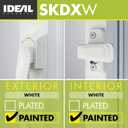 Ideal Security DX Pull Handle Replacement Set for Storm Door and Screen Door, White