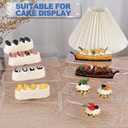 Aheroi Large Acrylic Risers, 8 Pcs 2 Set(7”L~8”L~9”L) Acrylic Display Set Rectangular Stands Shelf Clear Display Risers for Decor, Cake Shelves Retail Shoe Showcase