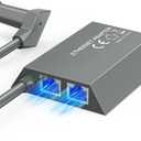 LUCMO Multi Ports Starlink Ethernet Adapter for Starlink Gen 2 Wired External Network, 2 Ports Starlink Ethernet Adapter 1 to 2 [2 Devices Networked Simultaneously] - Up to 1 Gbps