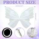 SmoothNovelty 47 Inch Giant Butterfly Party Decoration Large Mariposas Grandes para Decor Big 3D Silk Butterfly Backdrop for Birthday Party Wedding Photo Booth (White, Classic Style)