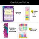 HARDCOVER 2026 Planner, 5.5"x8": 14 Months (November 2025 - December 2026), Daily Weekly Monthly Planner, Yearly Agenda, Bookmark, Pocket Folder and Sticky Note Set (Pink Purple Marble)
