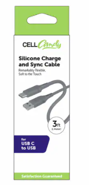 CELLCandy USB-C Silicone Charge & Sync Cable