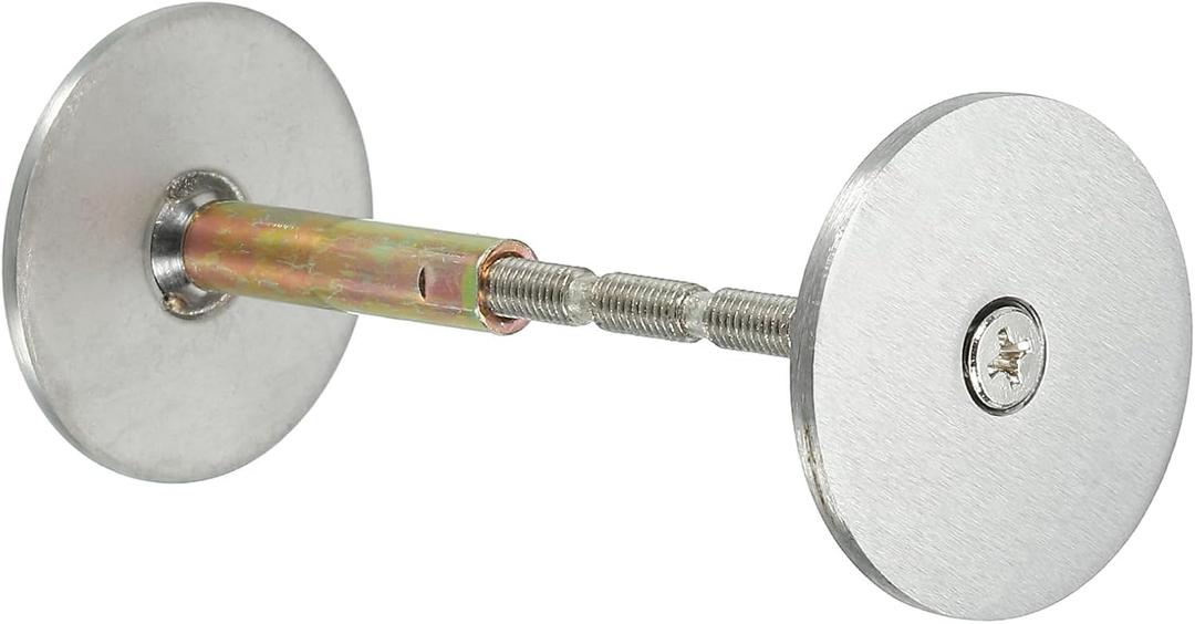 PATIKIL Door Knob Hole Cover Plate, 1 9/16" Dia. Deadbolt Cover Plate Door Hole Filler Plate for 1 1/32" to 1 3/8" Holes, Brushed Satin Nickel